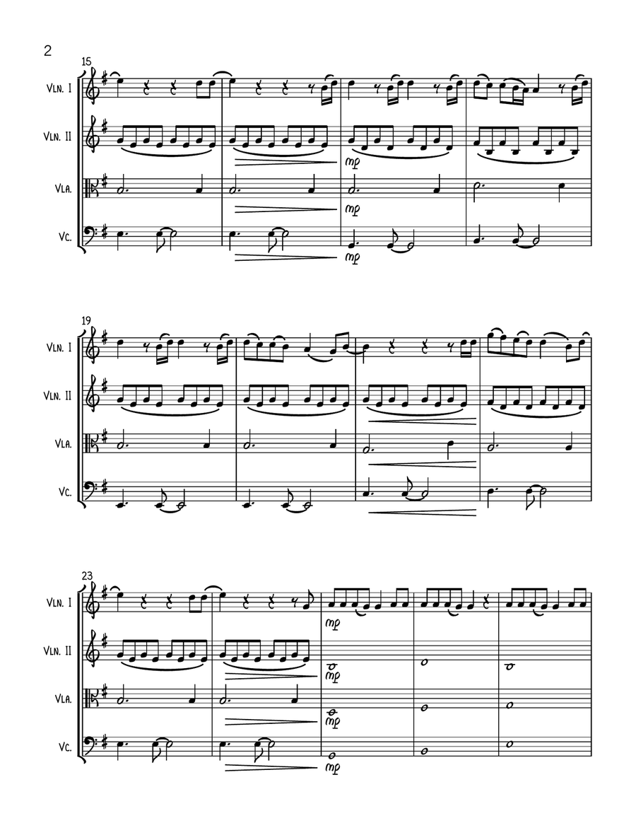 Love Me Like You Do String Quartet scores gallery preview page 2
