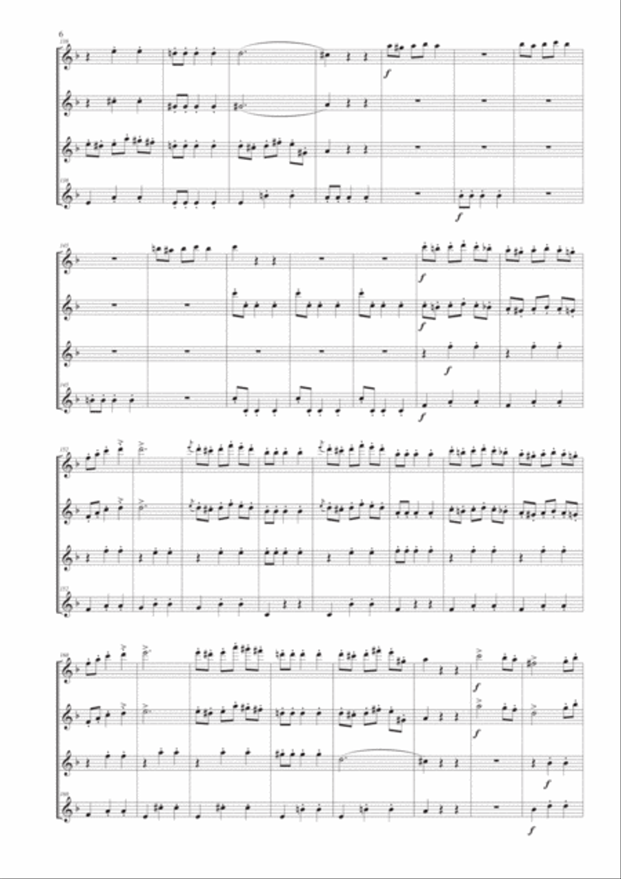 Overture from "The Bat" for Flute Quartet image number null