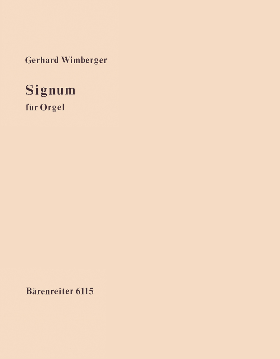 Signum for Organ (1969) Organ scores gallery preview page 1