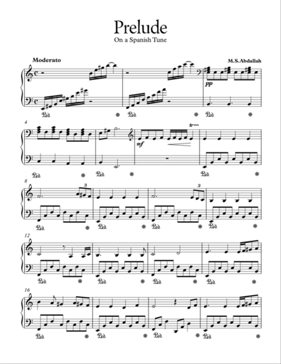 Op.1 No.2: Prelude Op.1 No.2: Prelude Piano Solo scores gallery preview page 1