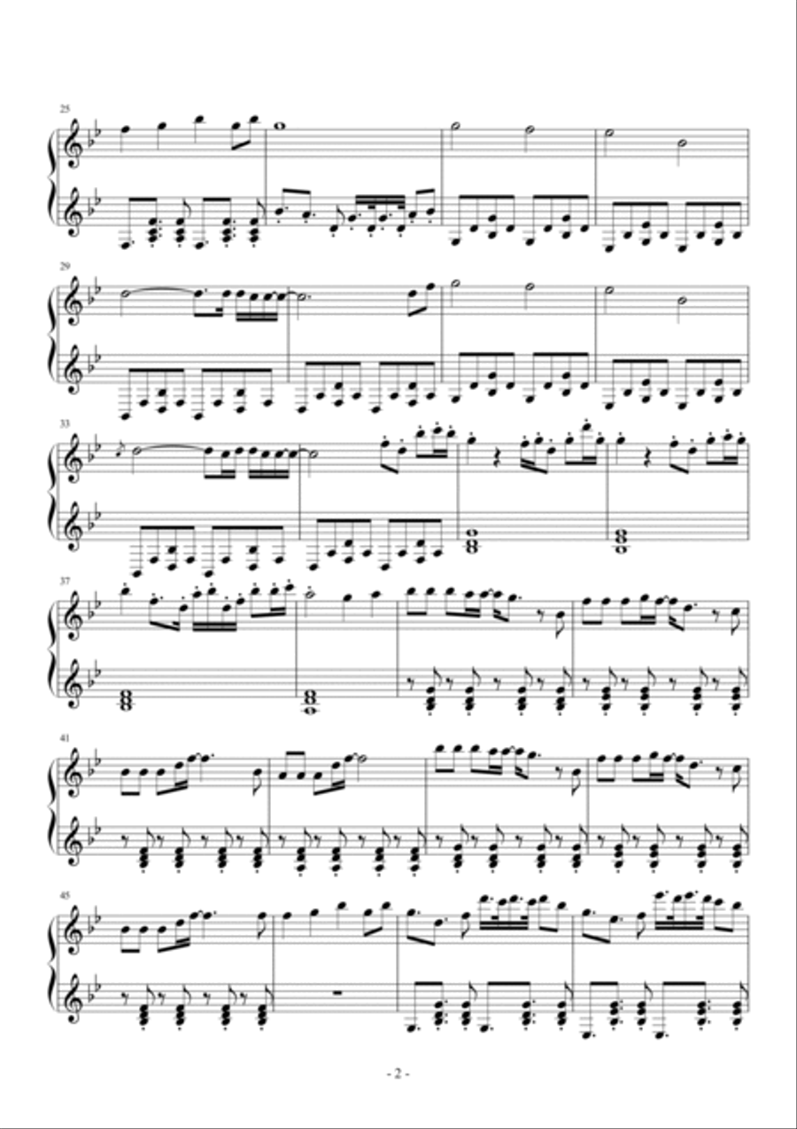 Alone Piano Solo scores gallery preview page 2