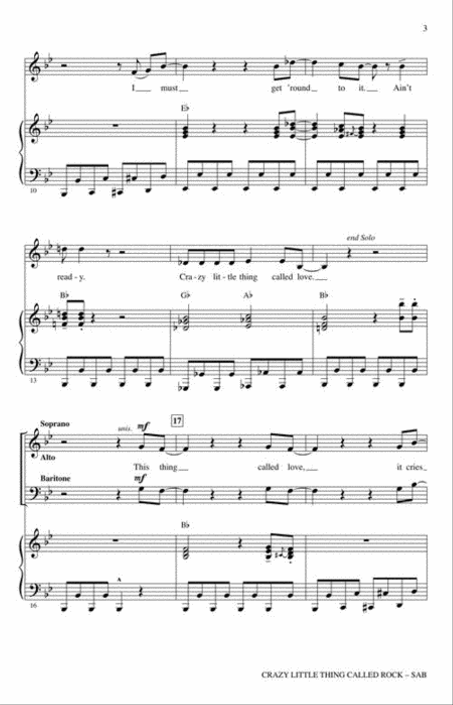 Crazy Little Thing Called ROCK 3-Part scores gallery preview page 4