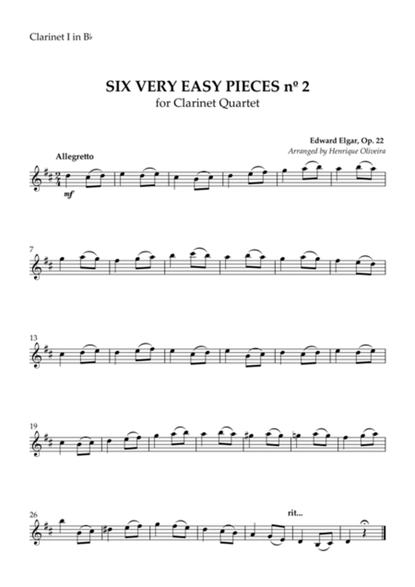 Six Very Easy Pieces nº 2 (Allegretto) - Clarinet Quartet image number null