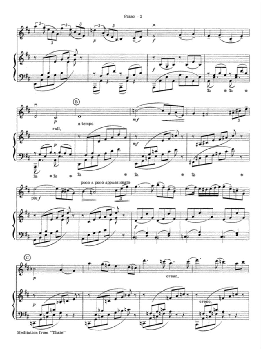 Meditation from Thaïs Violin Solo scores gallery preview page 3