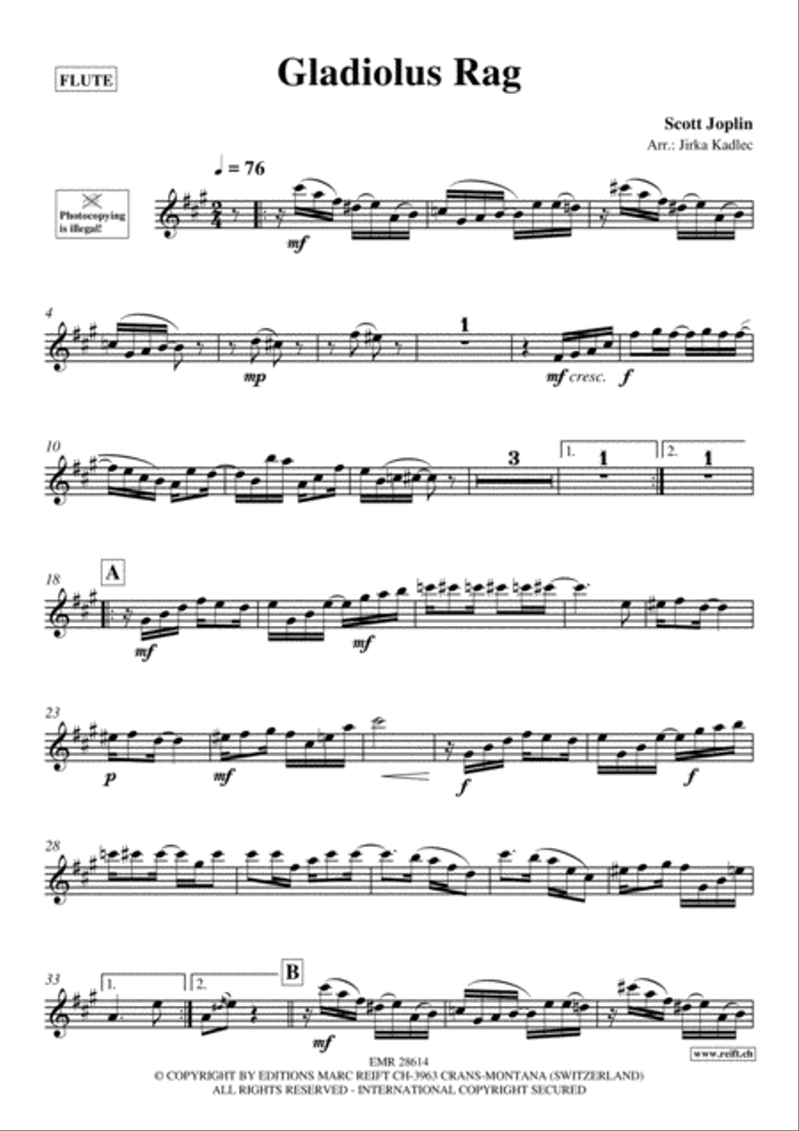 Gladiolus Rag Flute Solo scores gallery preview page 2