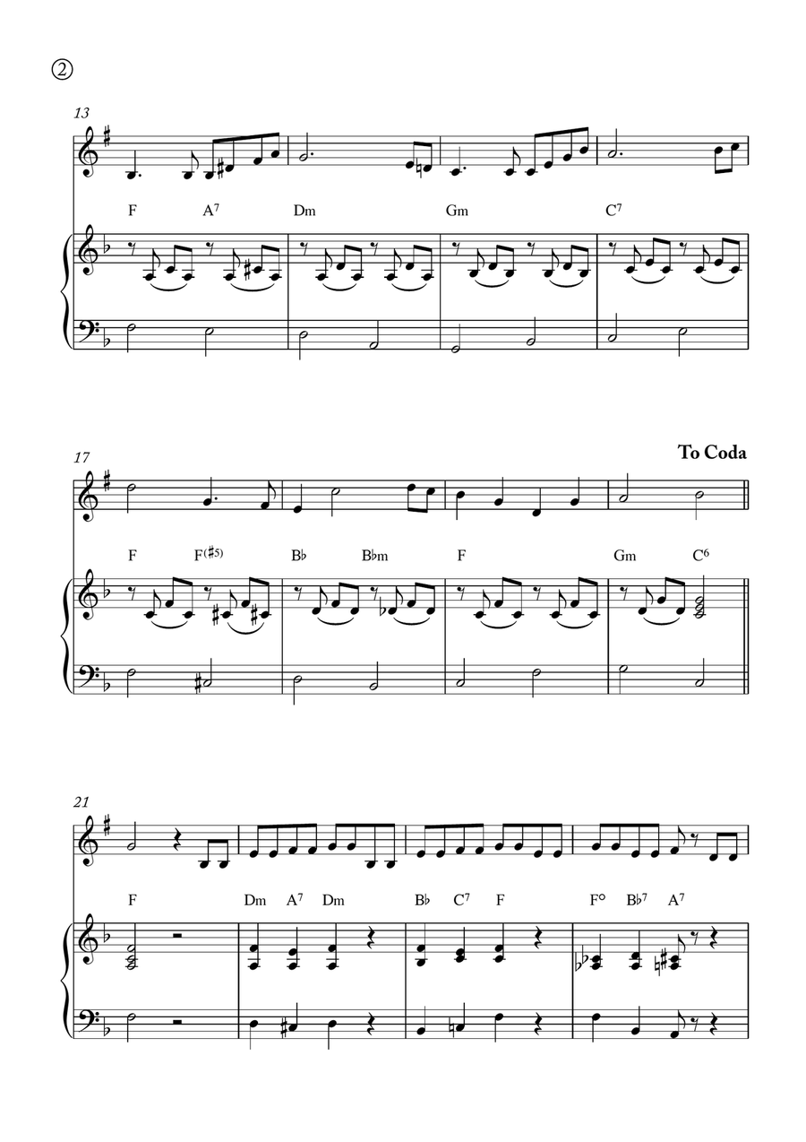 Hymne A L'amour B-Flat Trumpet scores gallery preview page 2