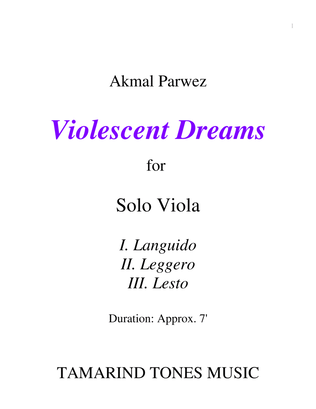 Violescent Dreams for Solo Viola