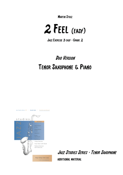 "2 Feel" - easy version arranged for tenor saxophone and piano image number null