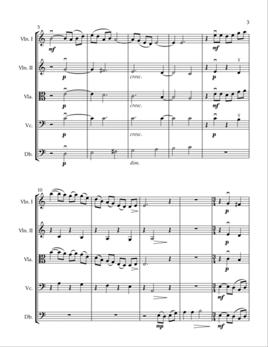 At the Setting of the Sun String Orchestra scores gallery preview page 3
