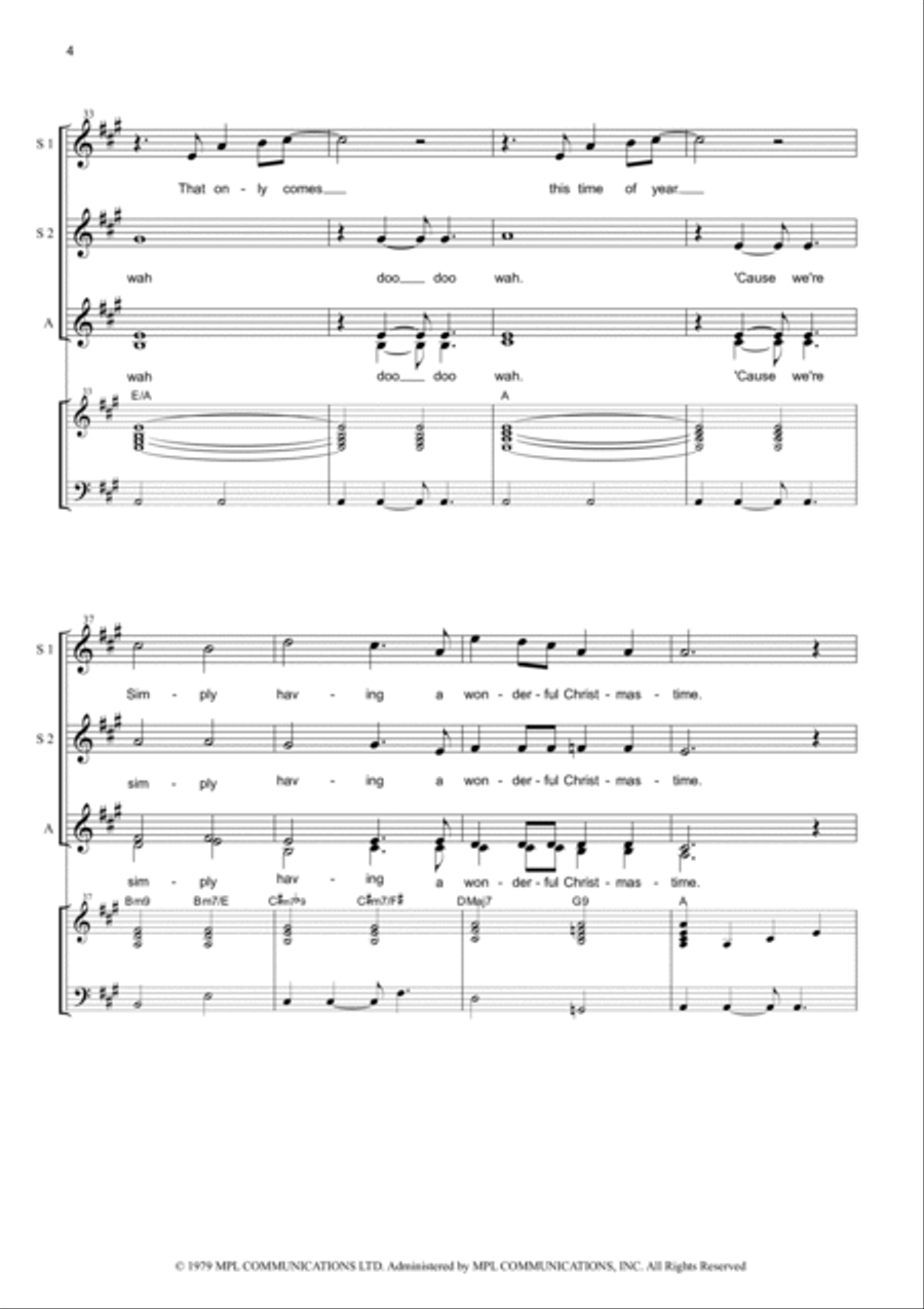Wonderful Christmastime SSA scores gallery preview page 4