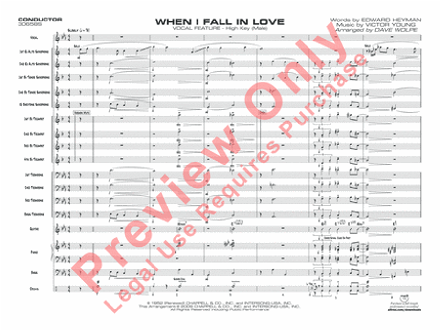 When I Fall in Love When I Fall in Love Jazz Ensemble scores gallery preview page 13