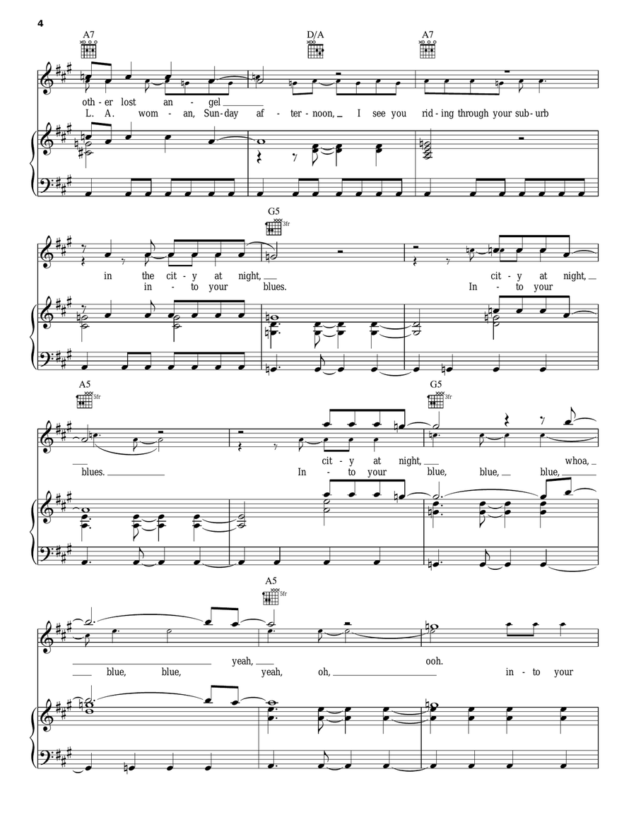 L.A. Woman L.A. Woman Piano, Vocal, Guitar scores gallery preview page 4