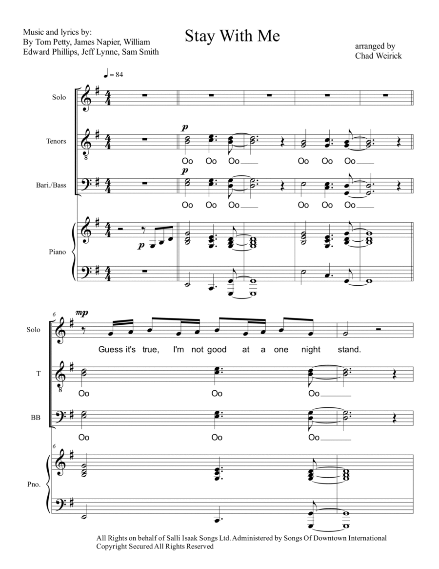 Stay With Me Stay With Me TTBB scores gallery preview page 1
