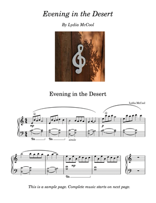 Lydia McCool: Evening in the Desert, for piano solo