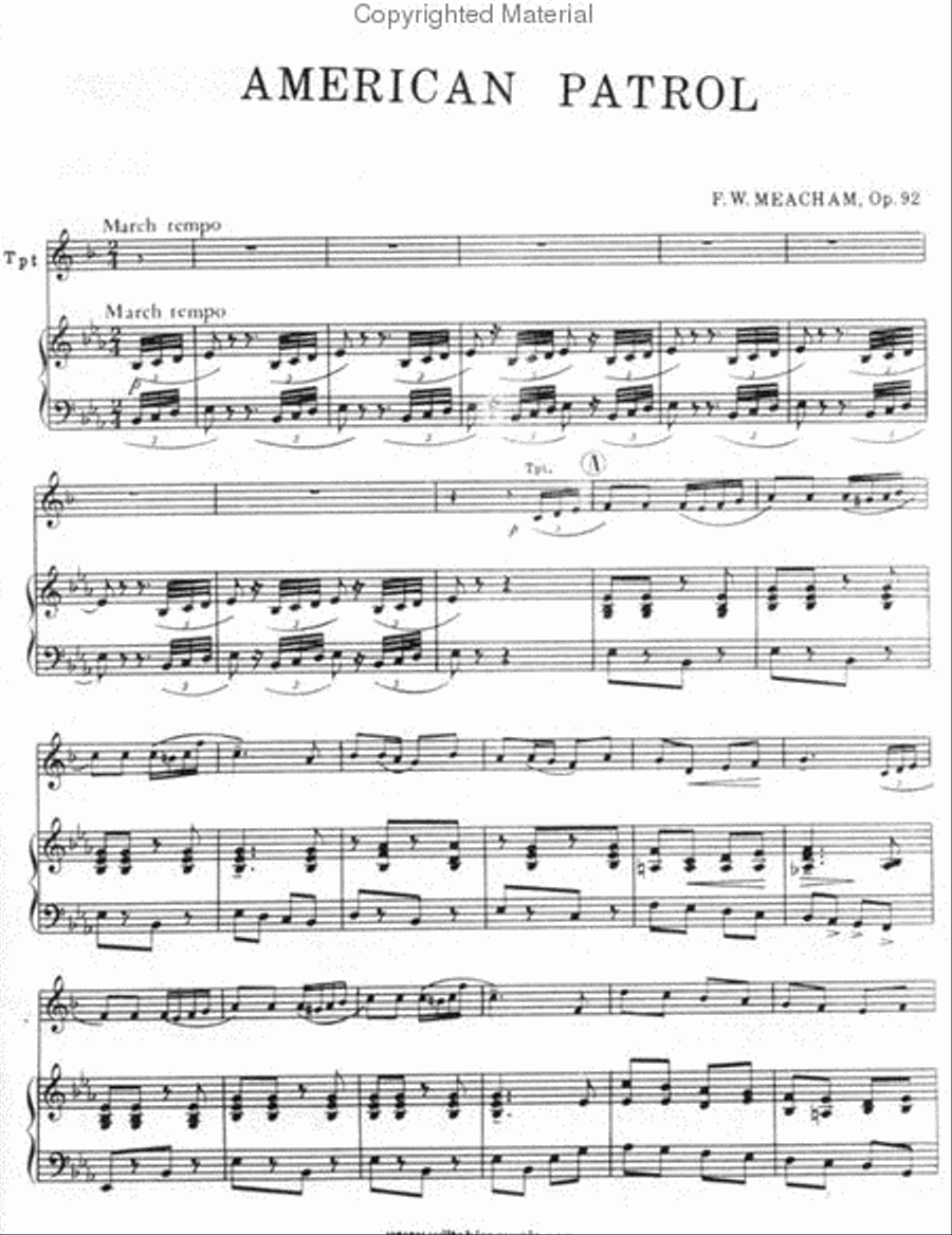 American Patrol Trumpet Solo scores gallery preview page 2