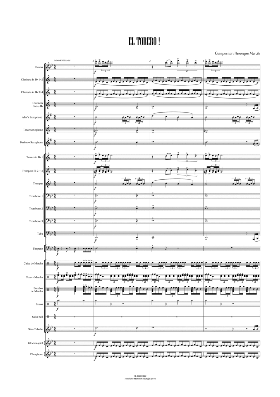 EL TORERO! Marching Band scores gallery preview page 1