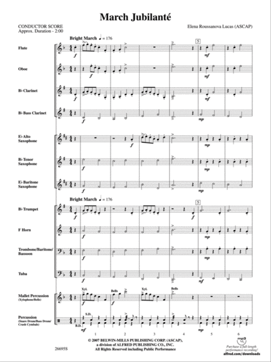 March Jubilante Concert Band scores gallery preview page 2
