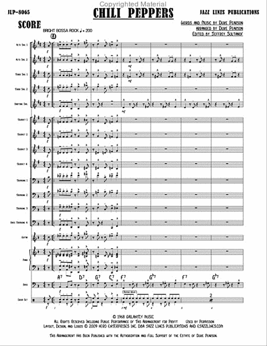 Chili Peppers Big Band scores gallery preview page 4