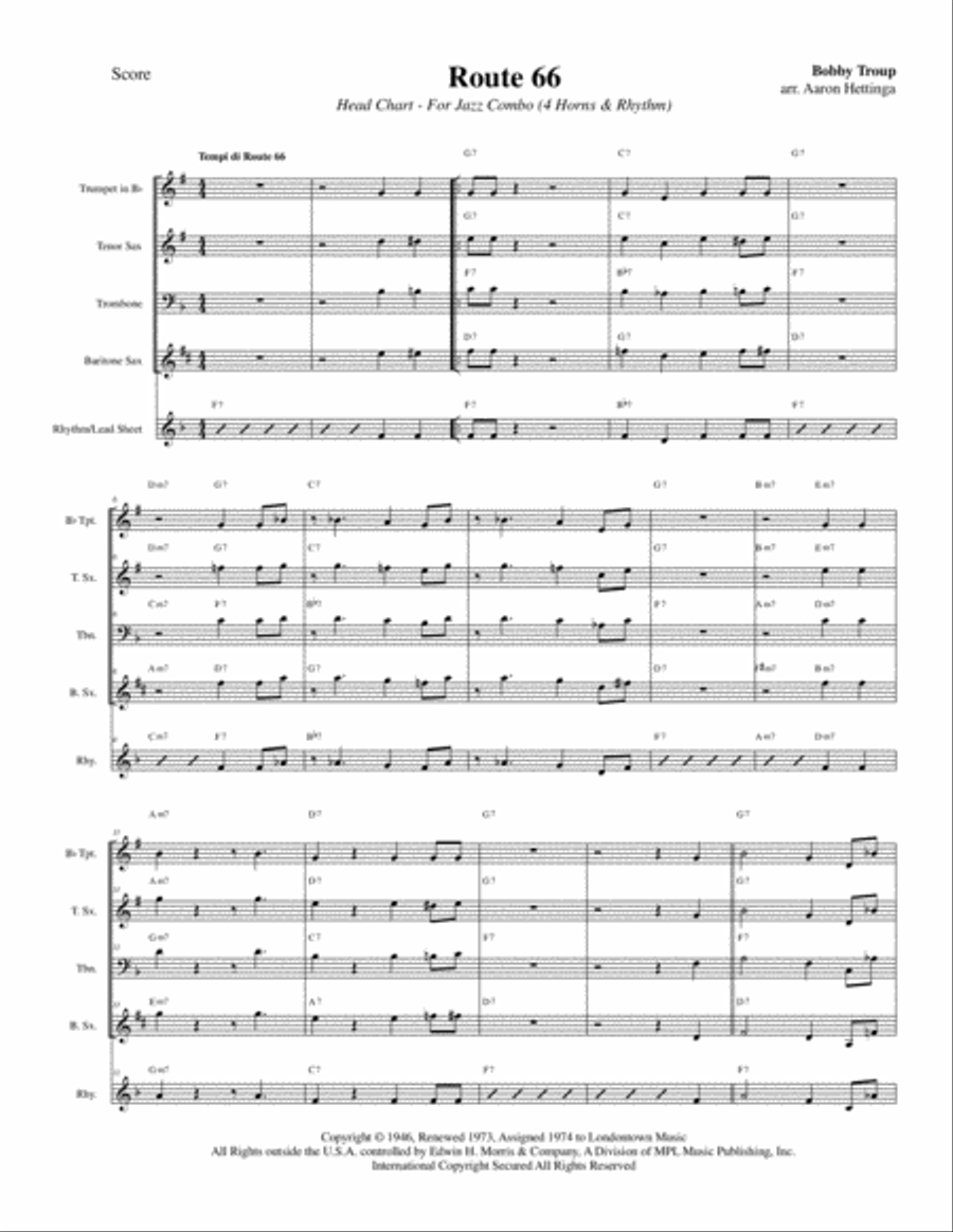 Route 66 Jazz Ensemble scores gallery preview page 3
