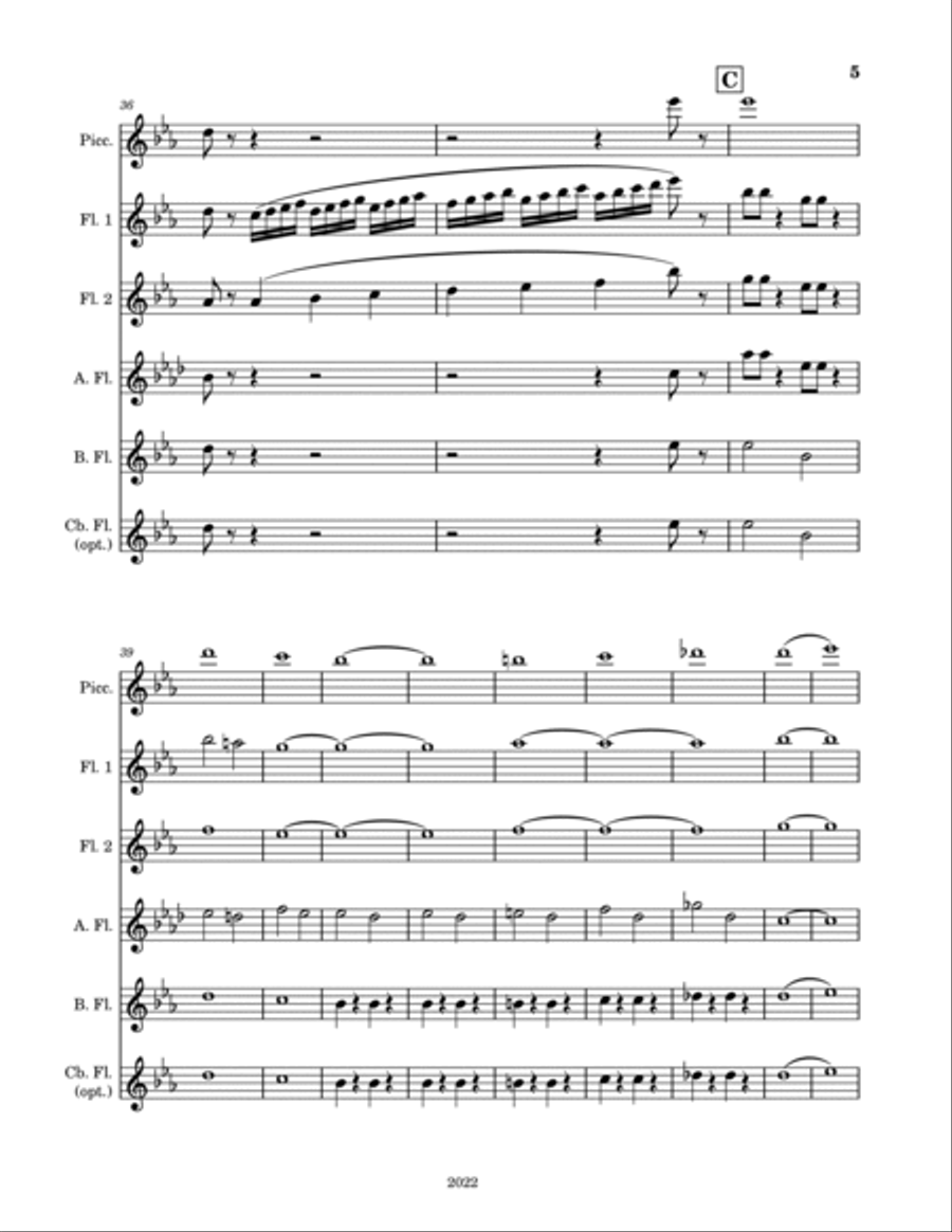 Mellow Sky Mellow Sky Woodwind Ensemble scores gallery preview page 5