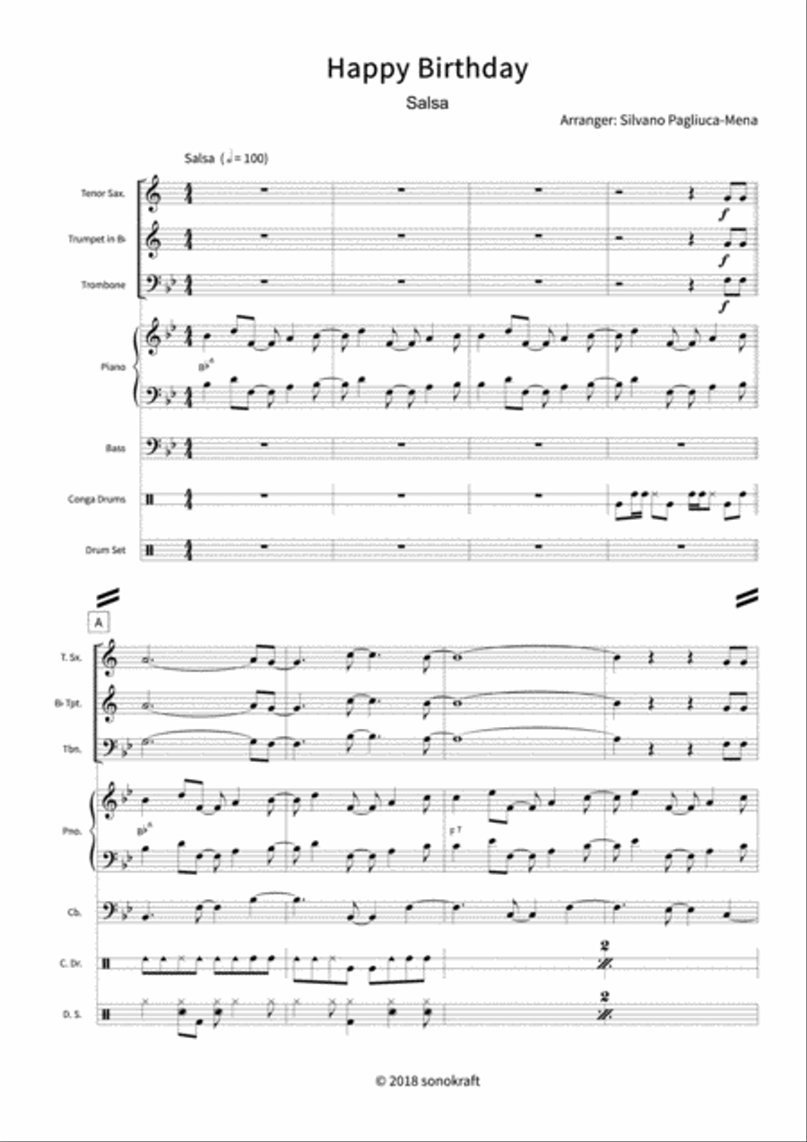 Happy Birthday Orchestra scores gallery preview page 3
