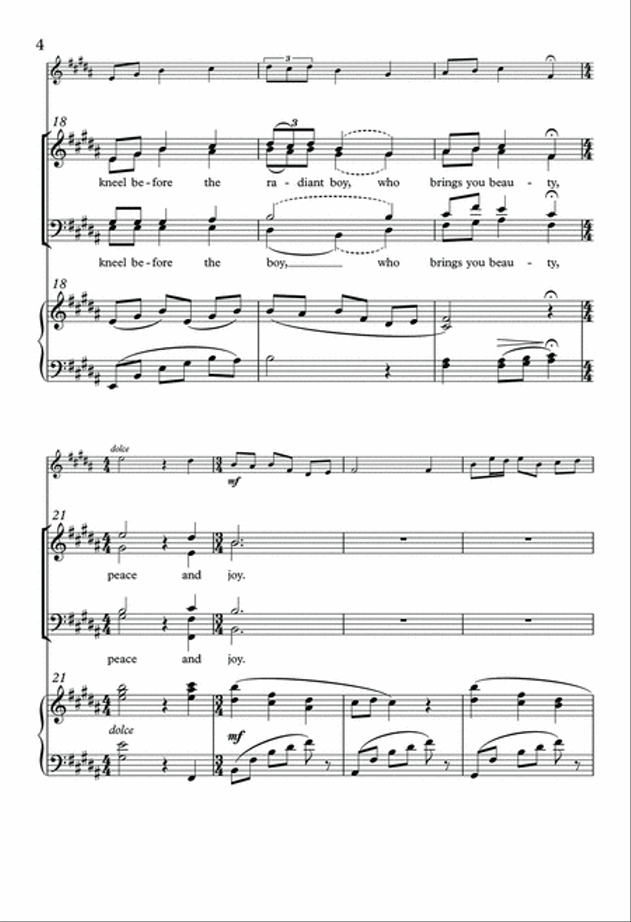 Beauty, Peace and Joy 4-Part scores gallery preview page 4