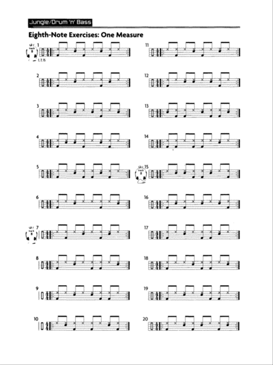 Jungle/Drum 'n' Bass for the Acoustic Drum Set Drum Set scores gallery preview page 11