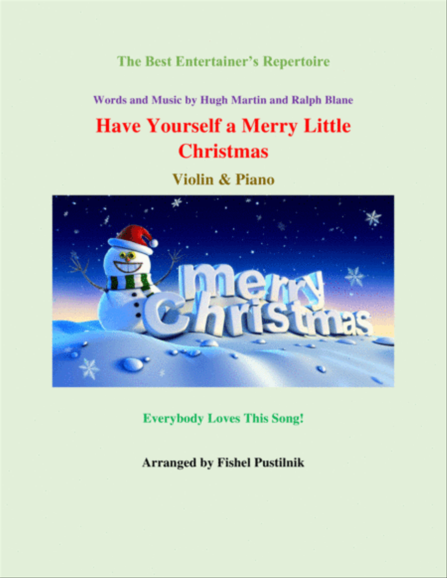 Have Yourself A Merry Little Christmas from MEET ME IN ST. LOUIS Violin Solo scores gallery preview page 1