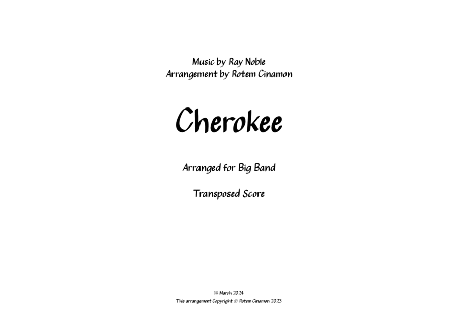 Cherokee Jazz Ensemble scores gallery preview page 1