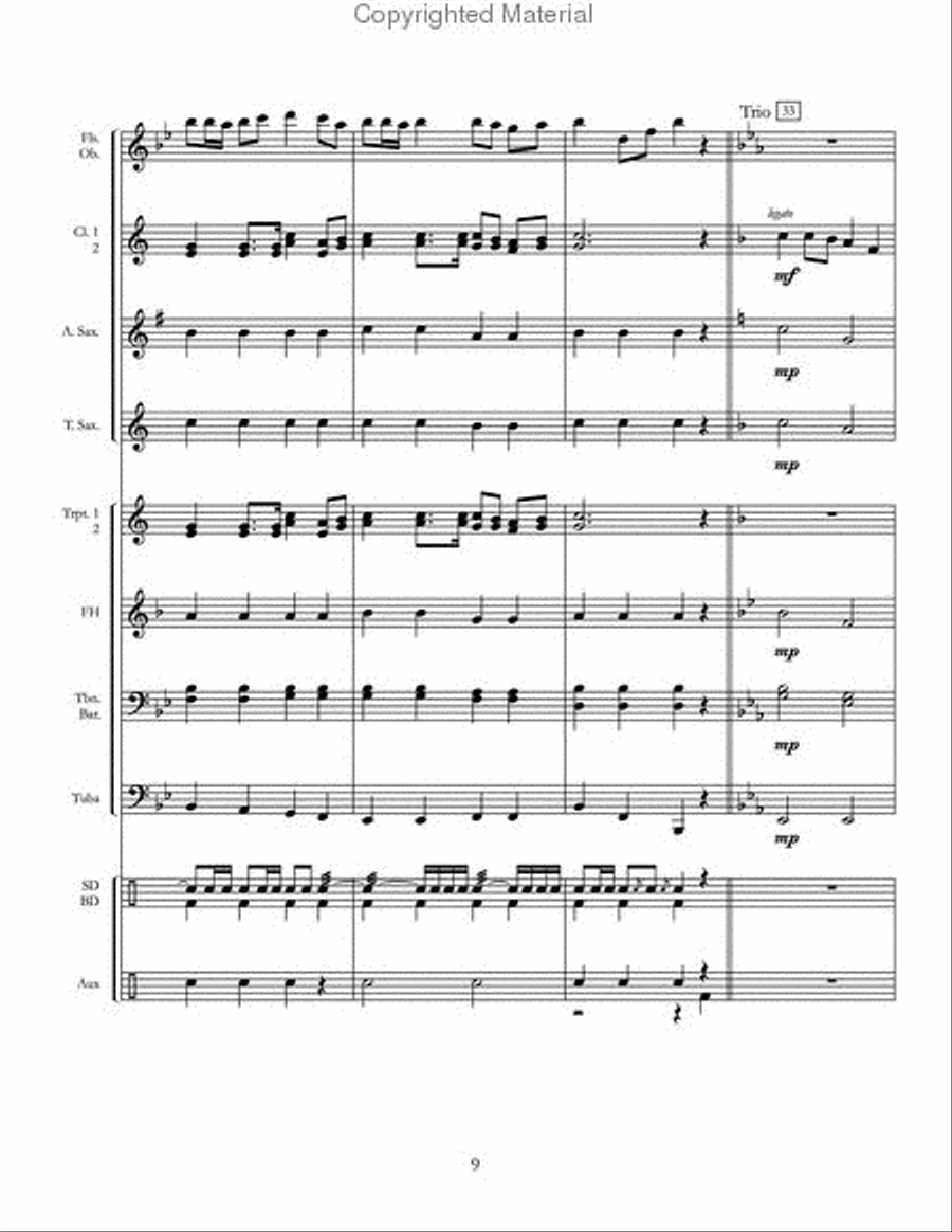 Military Parade Military Parade Concert Band scores gallery preview page 10