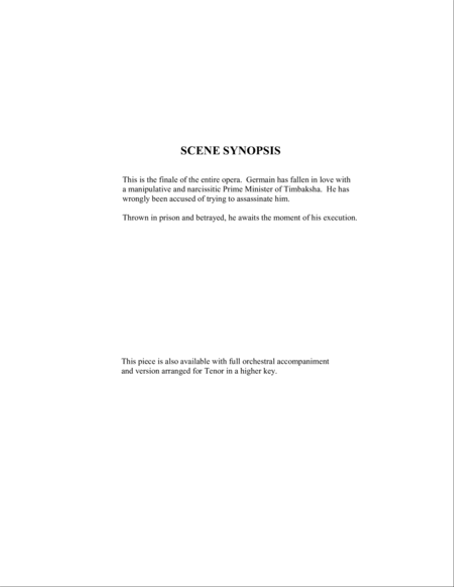 O Truth, Where Are You Now, Aria for Lyric Baritone from the Contemporary Opera Germain Voice Solo scores gallery preview page 4