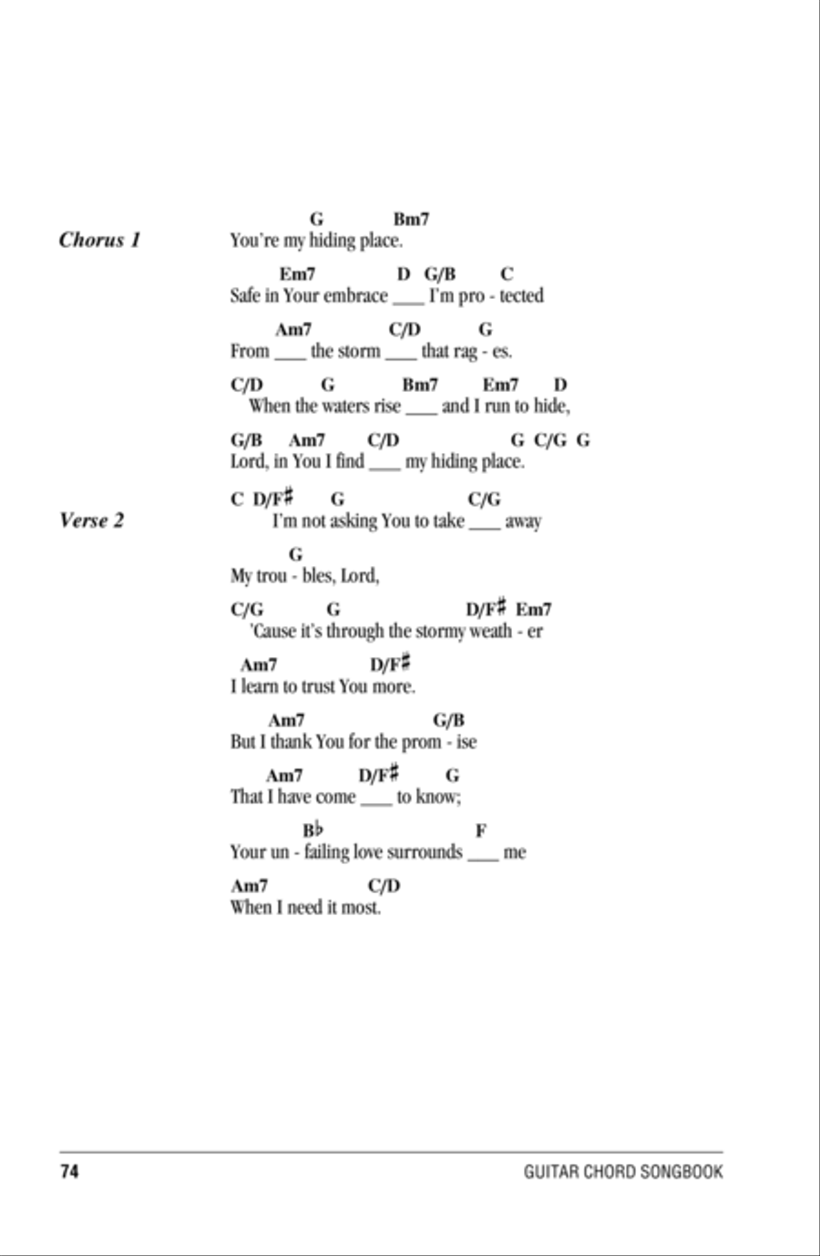 Hiding Place Hiding Place Easy Guitar scores gallery preview page 2