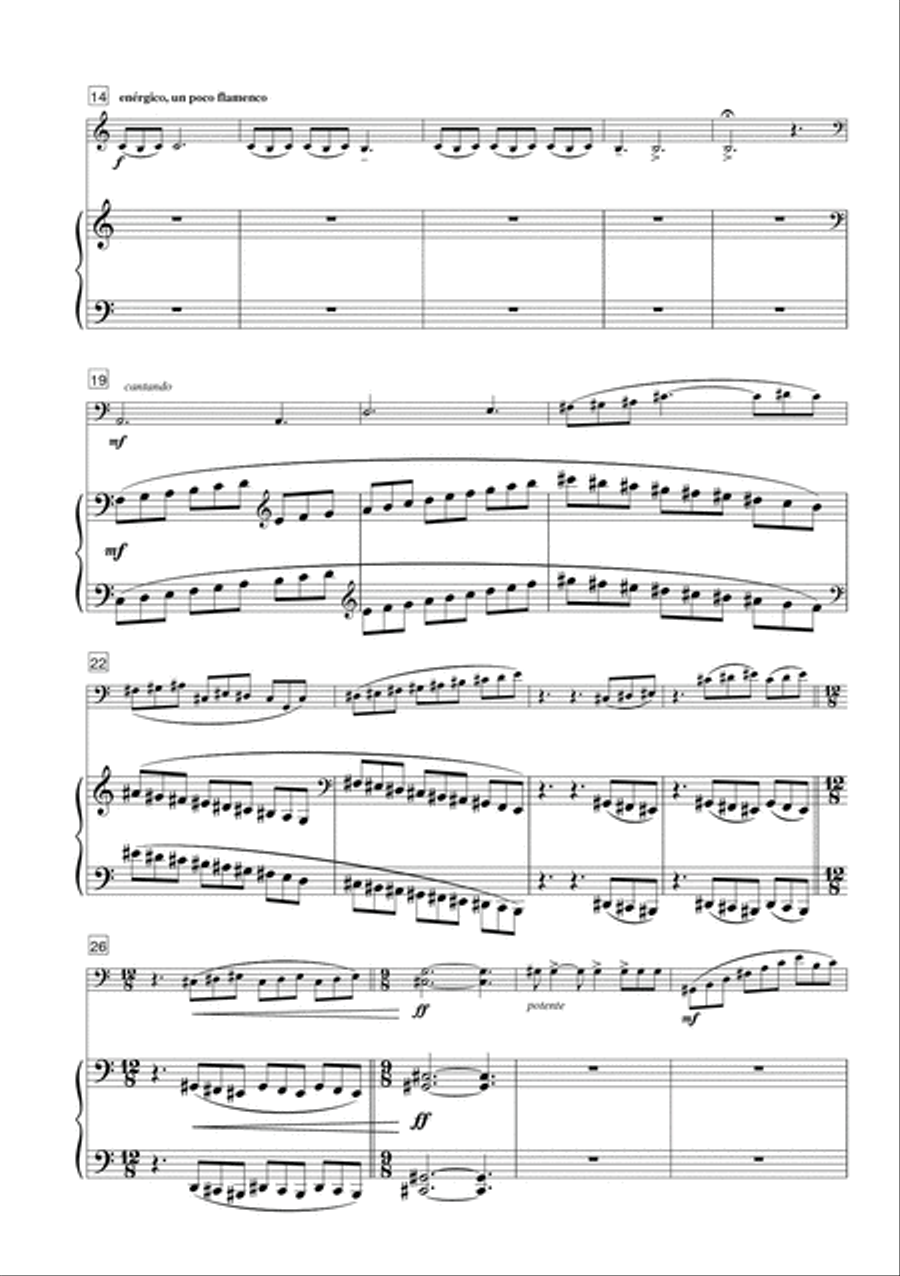 Prelude for André for Cello and Piano Piano Accompaniment scores gallery preview page 3