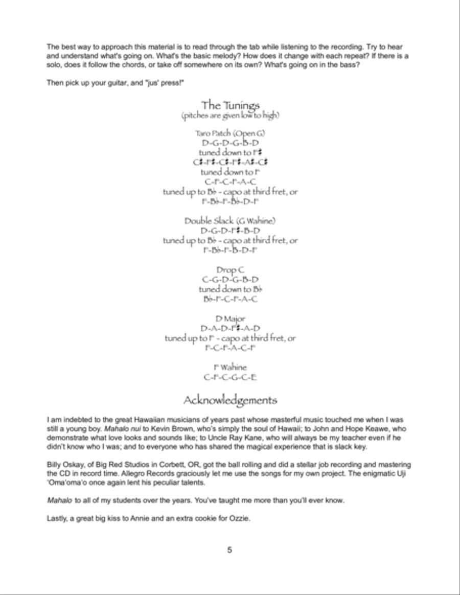 Old-Time Hawaiian Slack Key Guitar Guitar scores gallery preview page 6