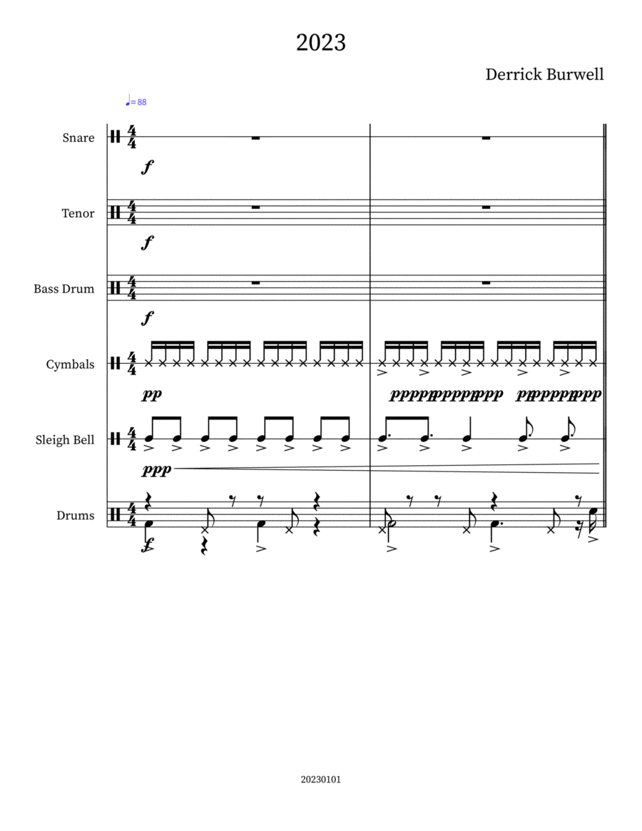 2023 2023 Marching Band scores gallery preview page 1