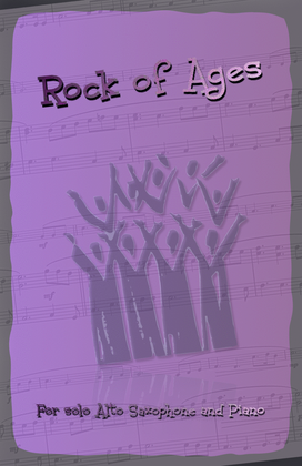 Book cover for Rock of Ages, Gospel Hymn for Alto Saxophone and Piano