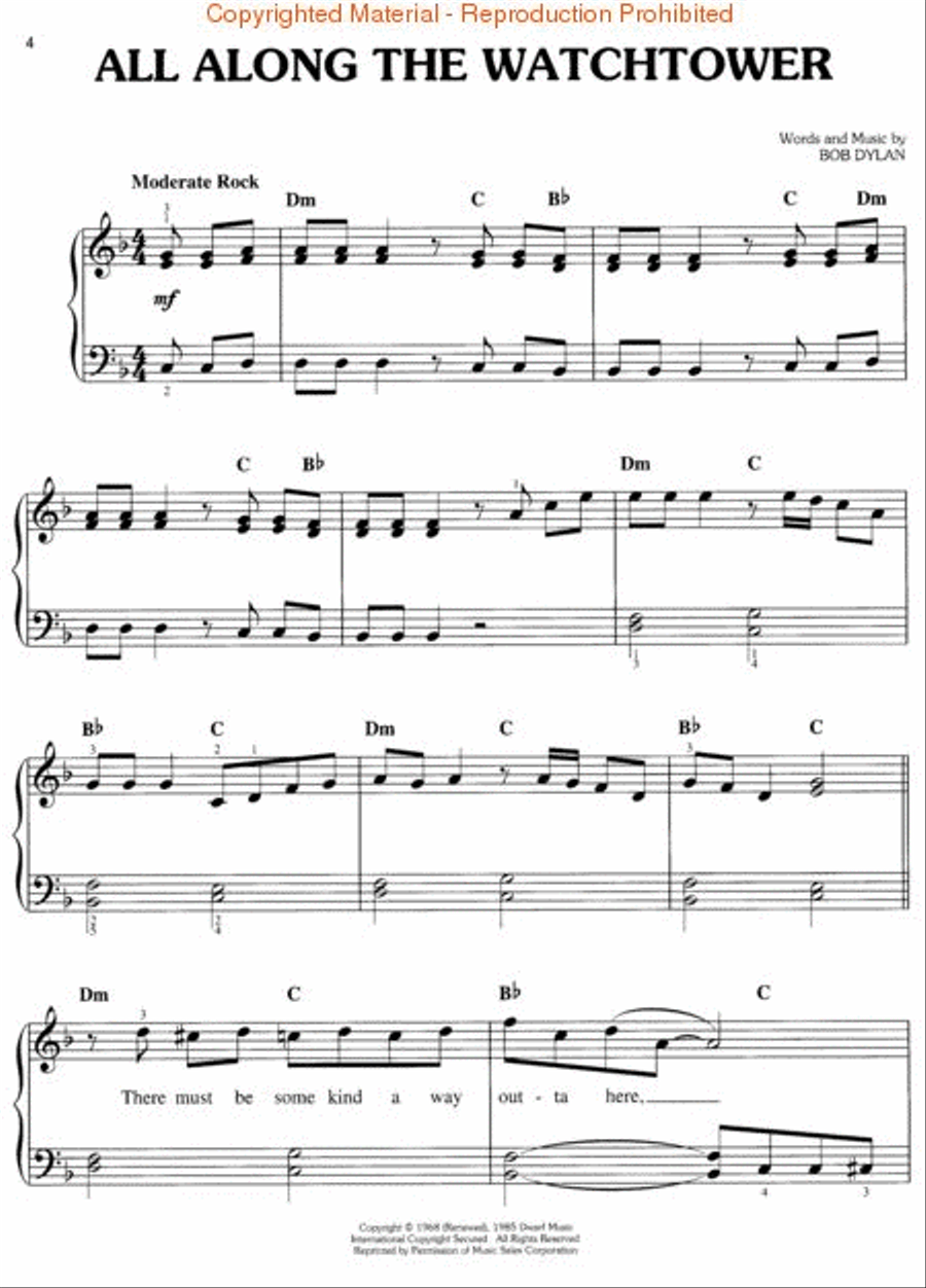VH1's 100 Greatest Songs of Rock and Roll Easy Piano scores gallery preview page 4