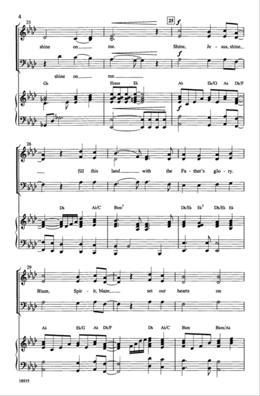 Shine, Jesus, Shine Shine, Jesus, Shine 3-Part scores gallery preview page 4