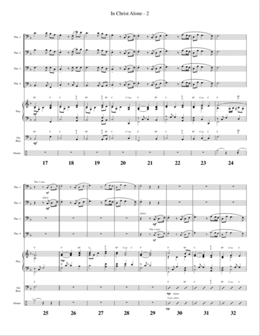 In Christ Alone Trombone Solo scores gallery preview page 4