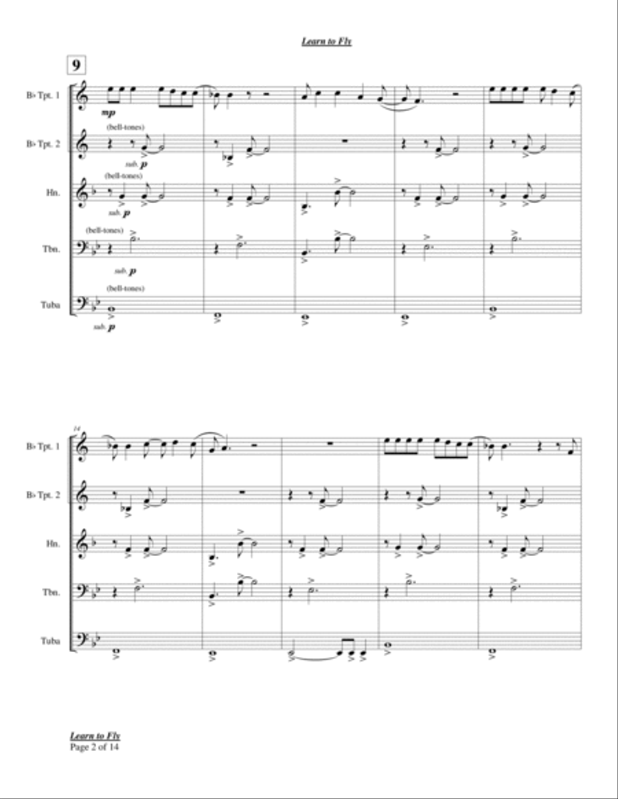 Learn To Fly Chamber Music scores gallery preview page 2