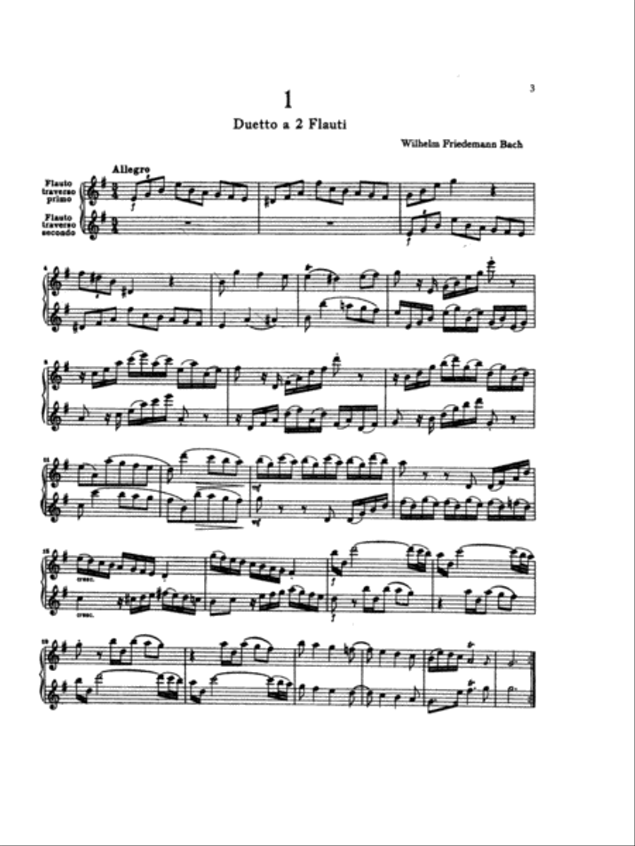 Six Duets for Two Flutes Flute Duet scores gallery preview page 4