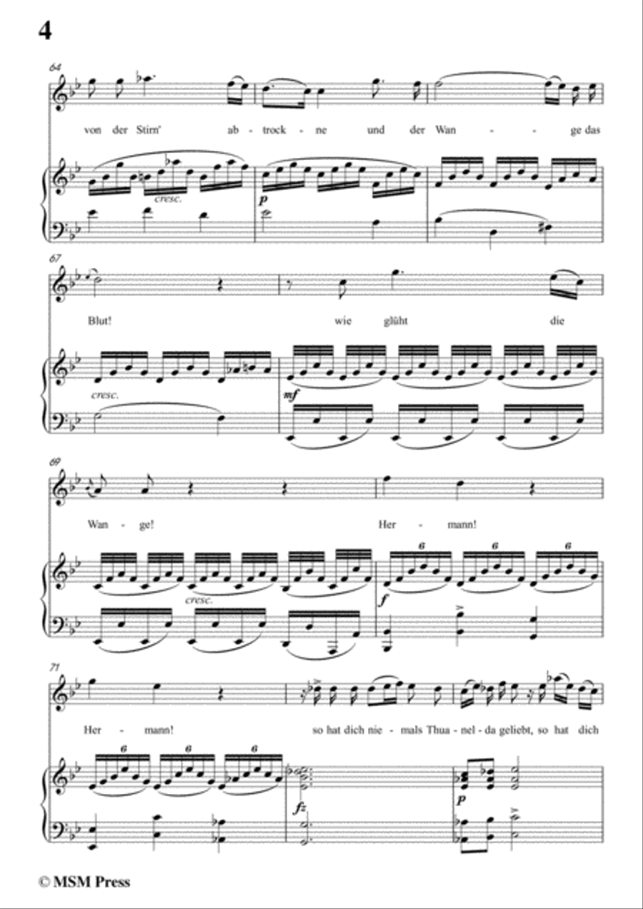 Schubert-Hermann und Thusnelda,in F Major,for Voice&Piano Voice scores gallery preview page 6