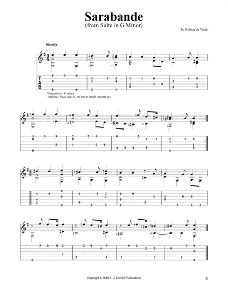 Suite in G Minor Classical Guitar scores gallery preview page 3