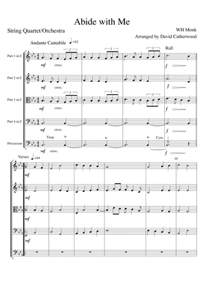 Abide With Me - arranged by David Catherwood for String Orchestra (or Quartet) optional Percussion