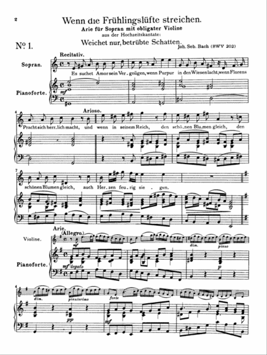 Soprano Arias from Church Cantatas (12 Secular), Volume 2