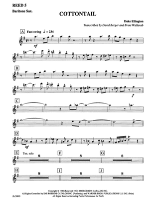 Cottontail: E-flat Baritone Saxophone