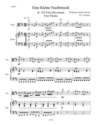 Eine Kleine Nachtmusik (A Little Night Music) for Viola Solo with Piano Accompaniment