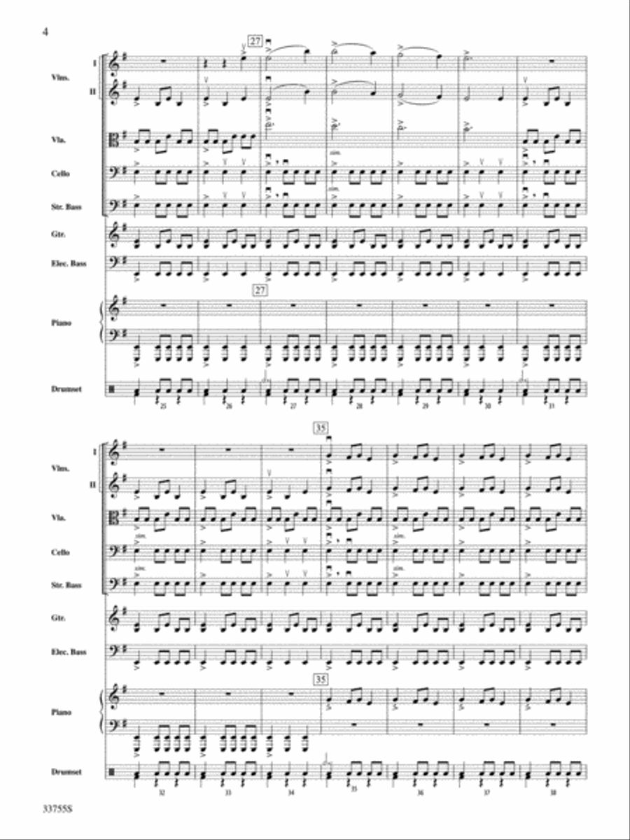 Christmas Eve/Sarajevo 12/24 String Orchestra scores gallery preview page 4
