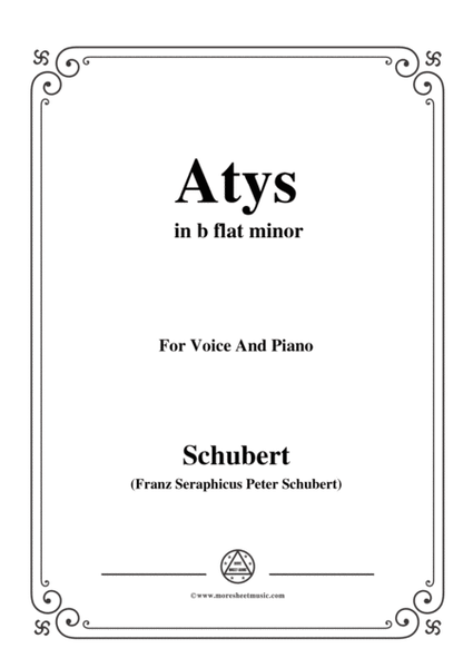 Schubert-Atys,in b flat minor,for Voice and Piano image number null