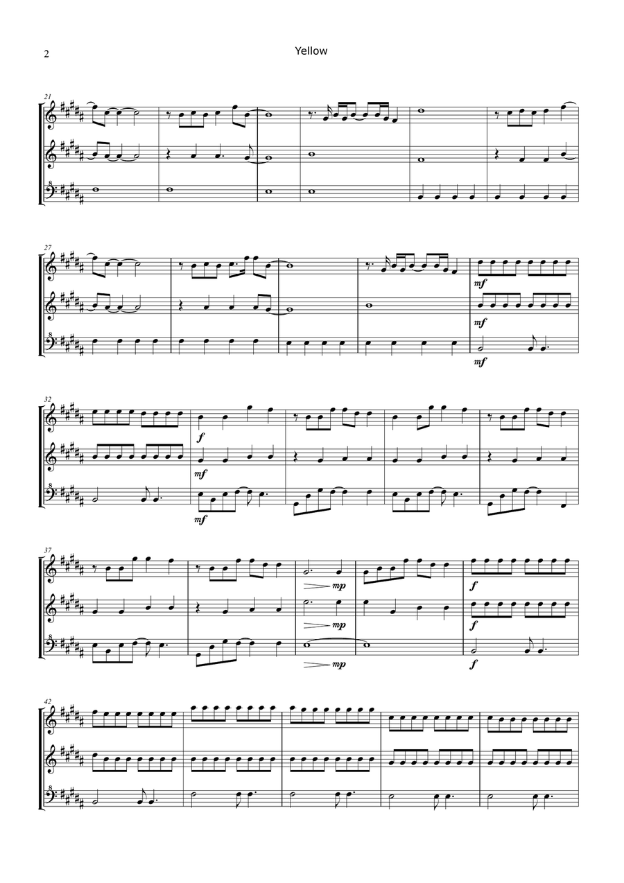 Yellow Chamber Music scores gallery preview page 2